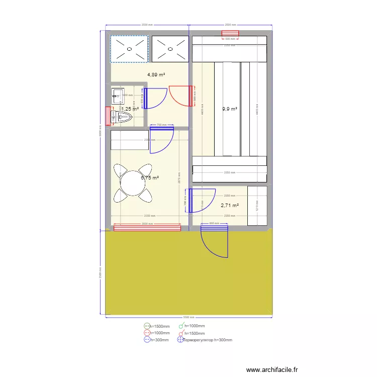 Баня Светлана. Plan de 