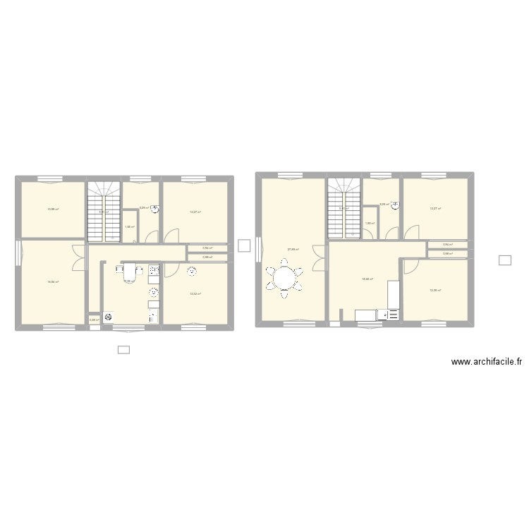 boupl4. Plan de 20 pièces et 171 m2