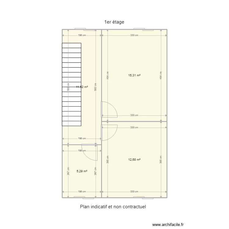 Petigny - Lejeune Anne 1er &eacute;tage lot 2. Plan de 