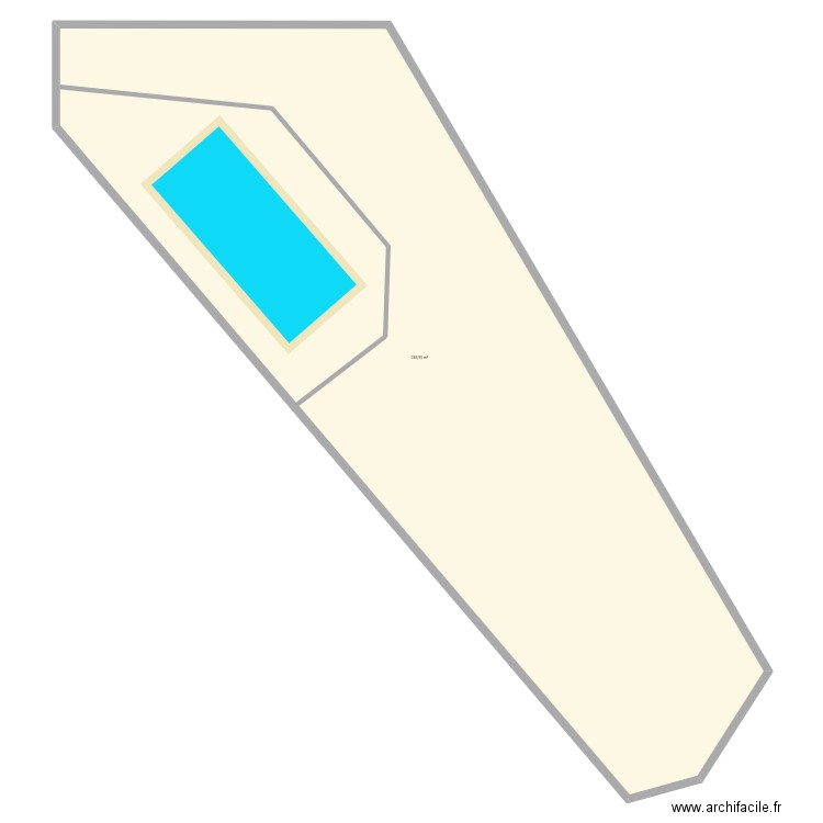 jardin. Plan de 1 pièce et 386 m2