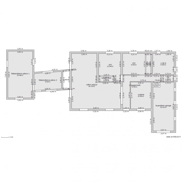 maison actuelle. Plan de 0 pièce et 0 m2