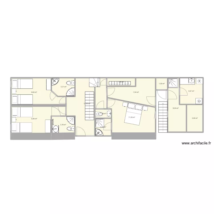 myrtille rez de chausse. Plan de 