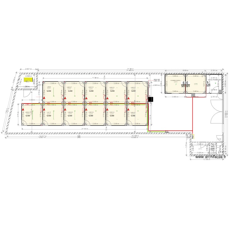 PLAN CREQUI IMPLANTATION ELEC 2. Plan de 0 pièce et 0 m2