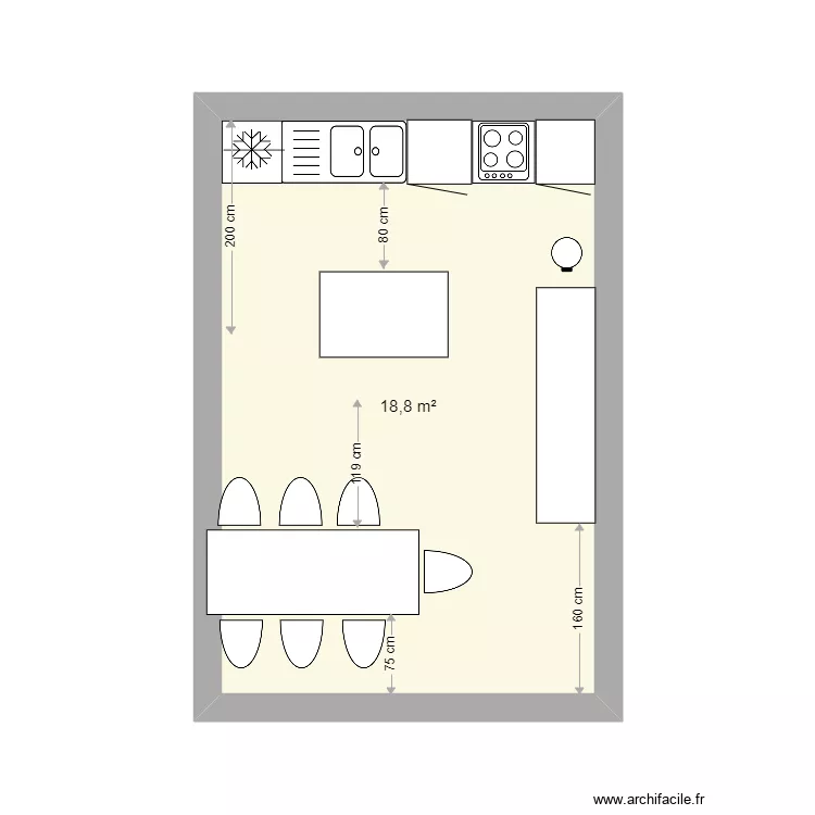 Cuisine Paou. Plan de Cuisine Paou. Plan de