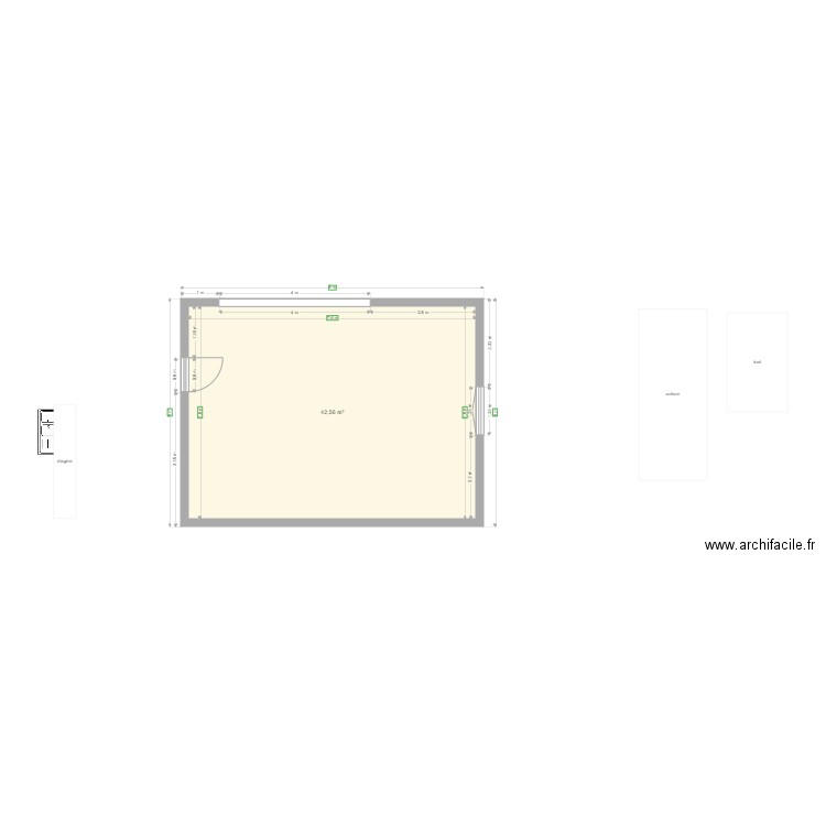 garage 48m2. Plan de 0 pièce et 0 m2
