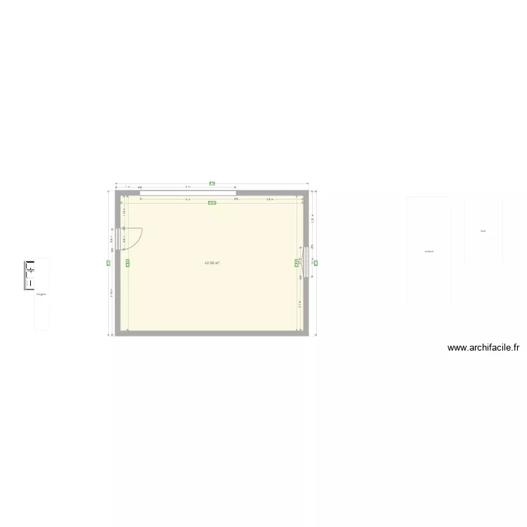 garage 48m2. Plan de 