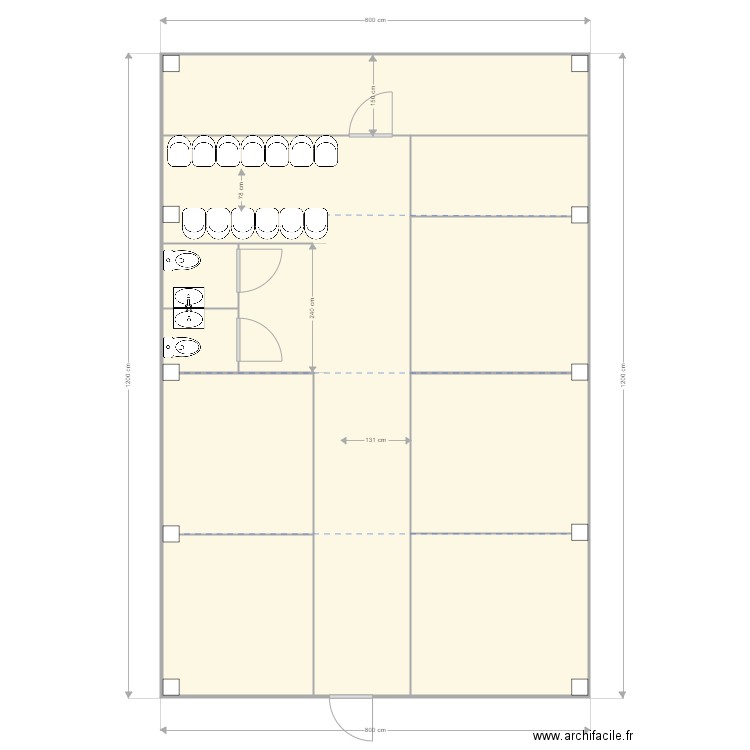 4 Modules 800 cm x 300 cm. Plan de 0 pièce et 0 m2