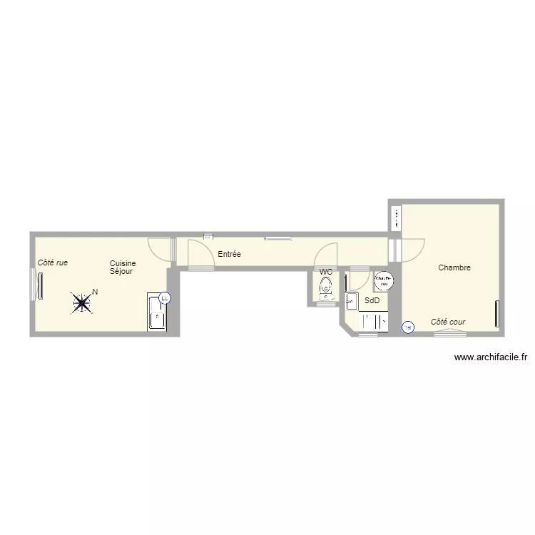2 bis Benard rdc. Plan de 