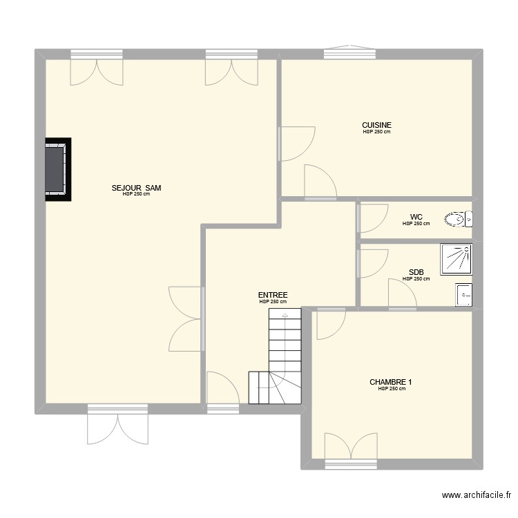 AV DE LYSER HOUILLES 2. Plan de 6 pièces et 93 m2