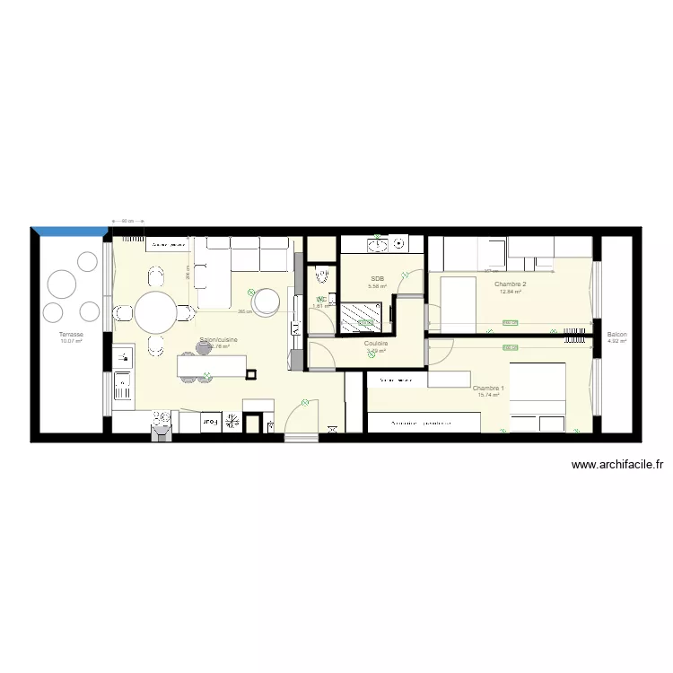 T3 Nogent sur Marne A2. Plan de 