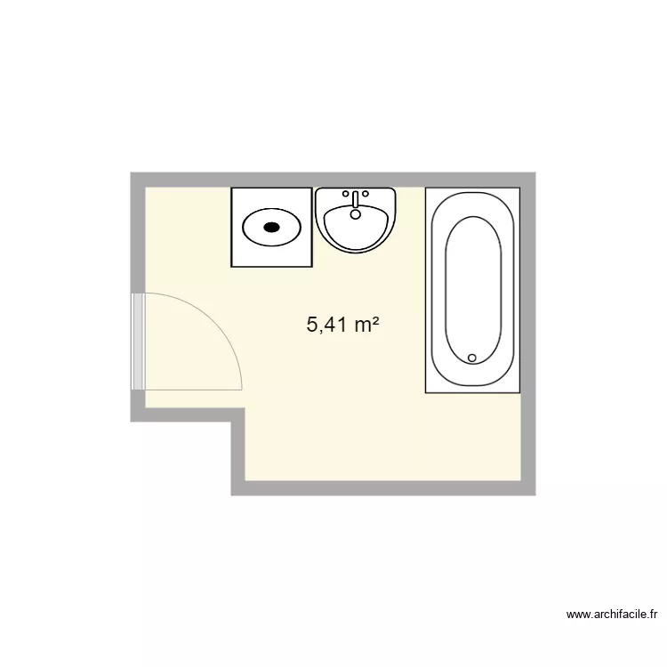 Bricot SDB existant . Plan de 