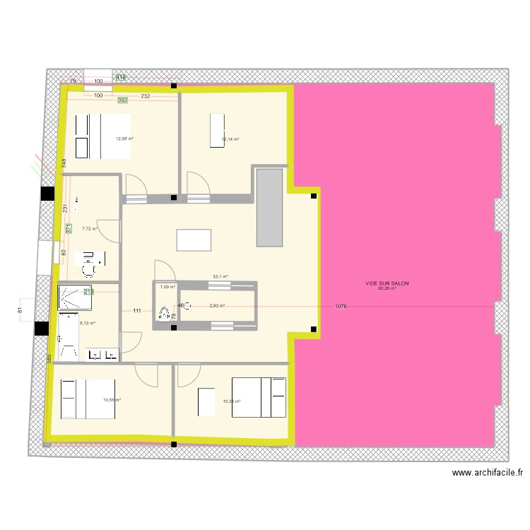 RDC & R+1-Maçons-Num1. Plan de 25 pièces et 475 m2