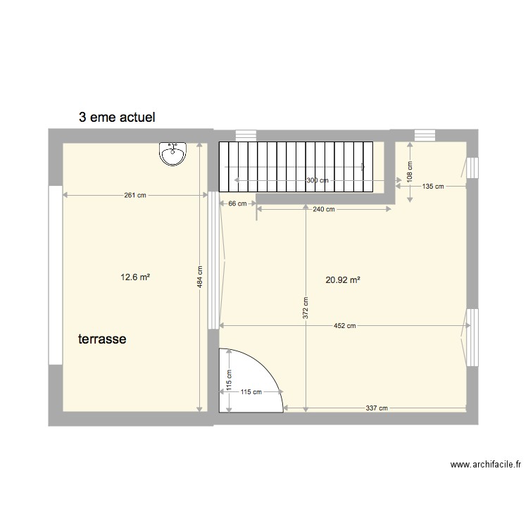 3 etage actuel. Plan de 0 pièce et 0 m2