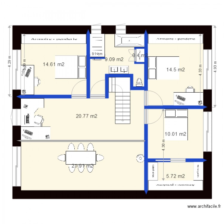 groisy 10 1er étage. Plan de 0 pièce et 0 m2