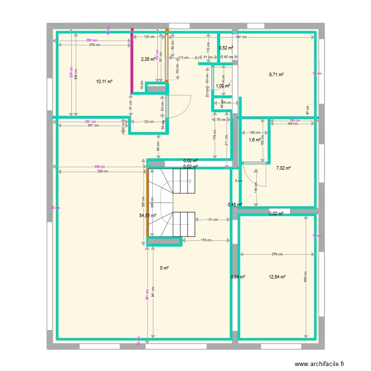 Ayes placo final. Plan de 43 pièces et 197 m2