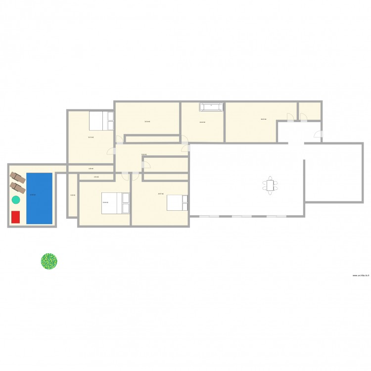 agrandissement piscine interieur. Plan de 0 pièce et 0 m2