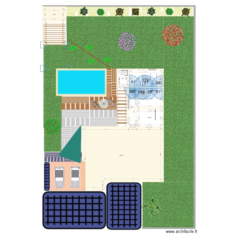 maison agrandissement piscine. Plan de 0 pièce et 0 m2