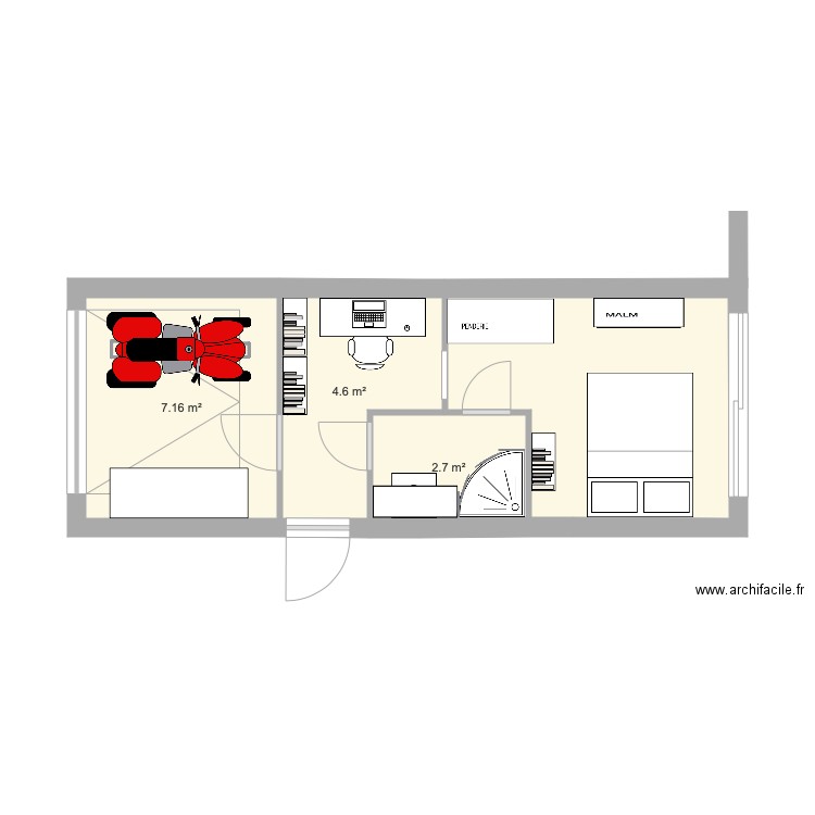 transformation garage. Plan de 0 pièce et 0 m2