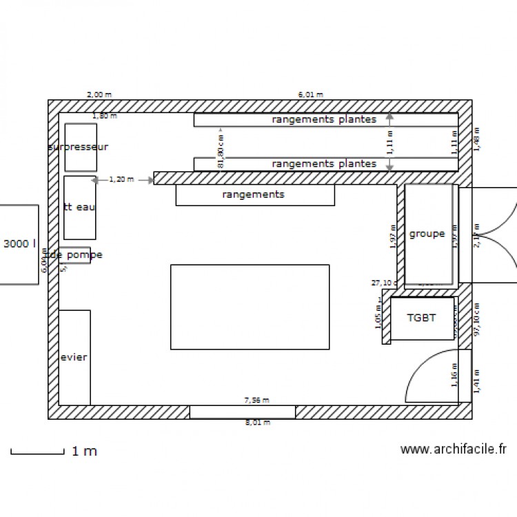 batiment distribution. Plan de 0 pièce et 0 m2