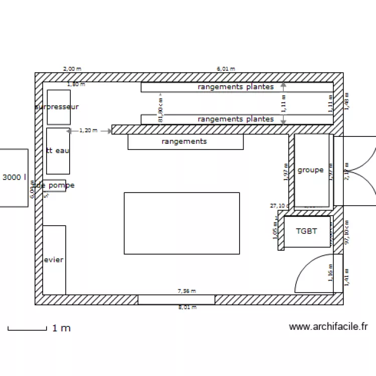 batiment distribution. Plan de 