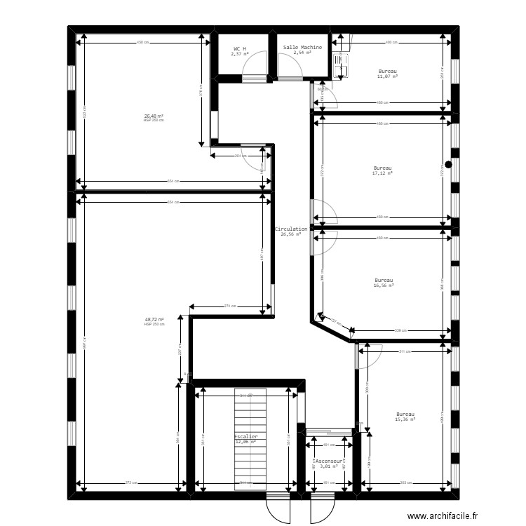 Viroflay 78 Existant 03082022 . Plan de 11 pièces et 182 m2