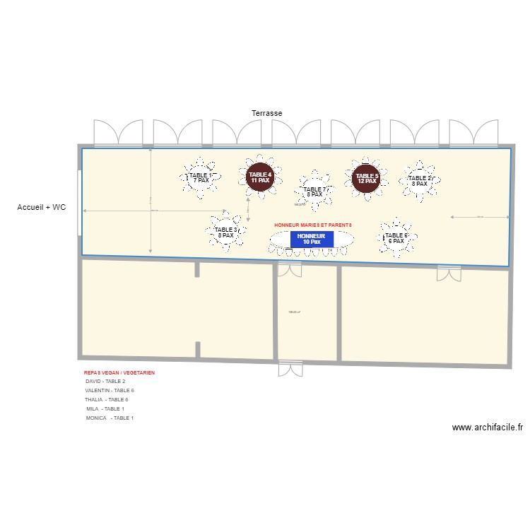 CIRCULATION SALLE MARINE + ALEJANDRO . Plan de 0 pièce et 0 m2