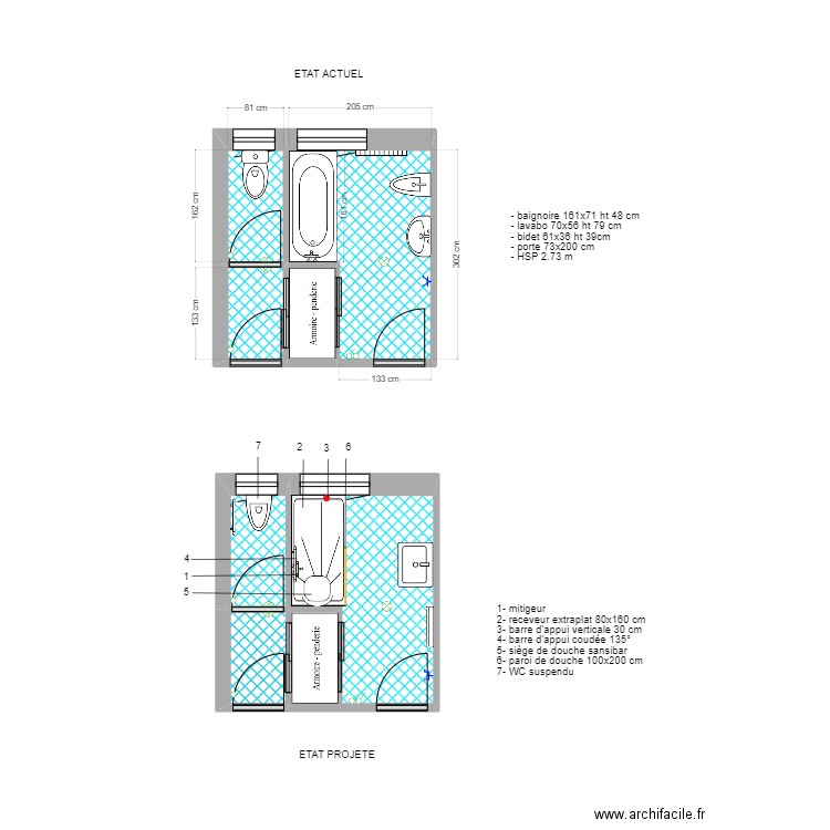 ACCESS VERNET. Plan de 8 pièces et 17 m2