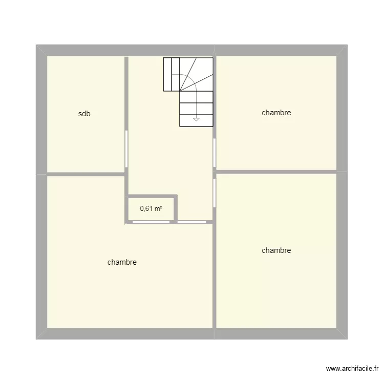 &eacute;tage gurronc. Plan de 5  et 44 m²