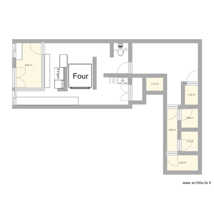 plan de masse magasin. Plan de 7 pièces et 16 m2