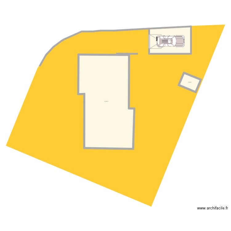 cadastre St paul abrite voiture. Plan de 3 pièces et 166 m2