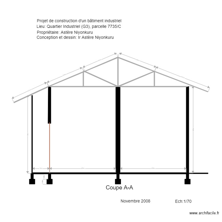 coupe AA q10 A4. Plan de 0 pièce et 0 m2