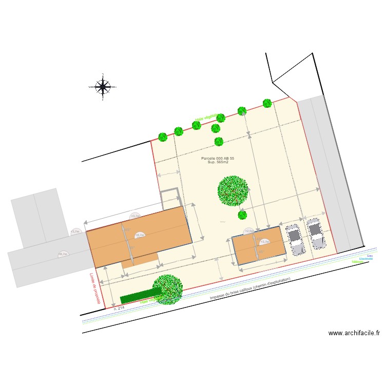 Plan Masse Projet. Plan de 0 pièce et 0 m2