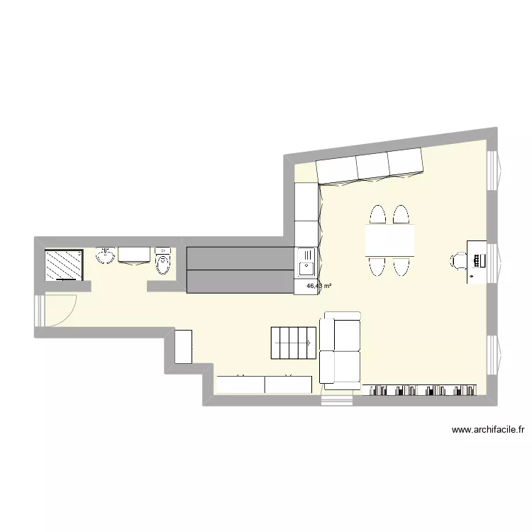 studio B&eacute;ranger. Plan de 