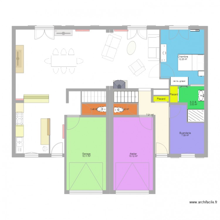 7 et 8 Rch après travaux. Plan de 0 pièce et 0 m2