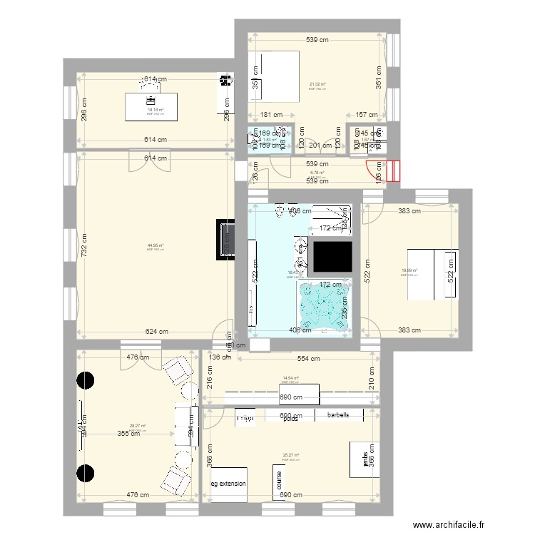 Nador utca amenagement. Plan de 0 pièce et 0 m2