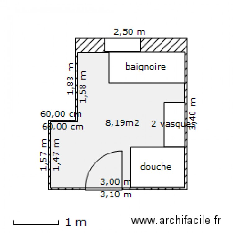 salle bain1. Plan de 0 pièce et 0 m2