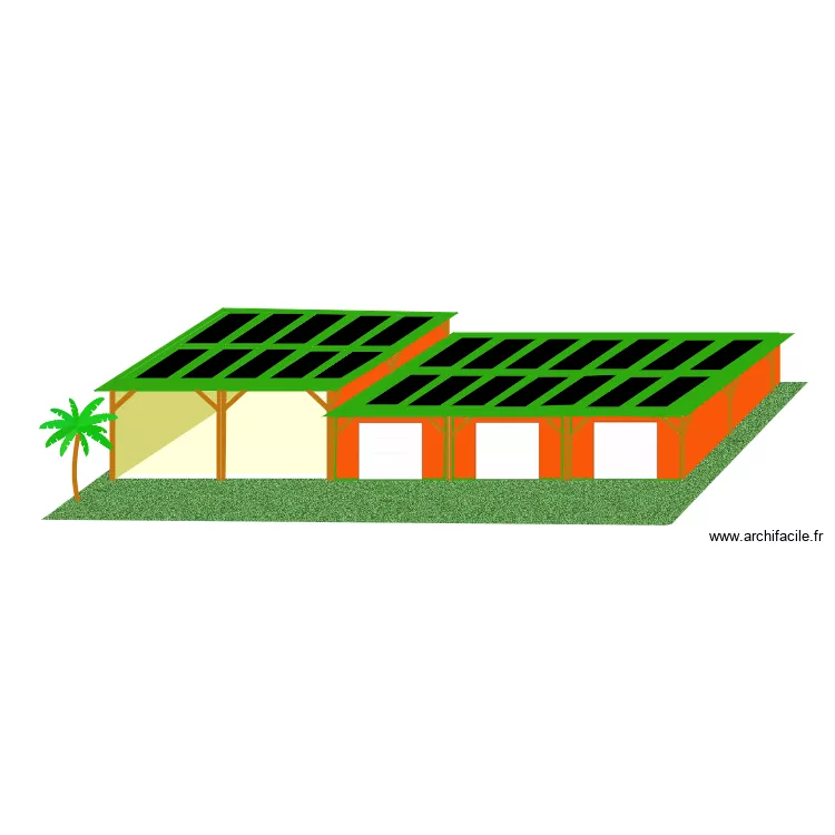 Carport avec bardages . Plan de Carport avec bardages . Plan de