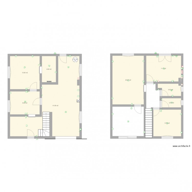 maison trélissac2. Plan de 9 pièces et 115 m2