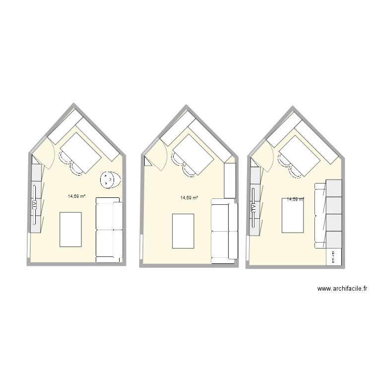 Fib. Plan de 3 pièces et 44 m2