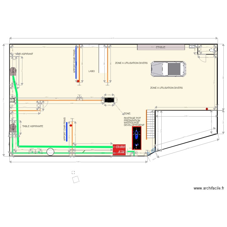 plans local Lachapelle Ventilation. Plan de 0 pièce et 0 m2