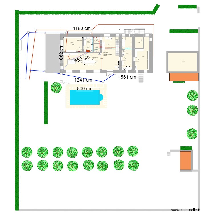 Coublevie projet 2 chambres et parents grenier v5. Plan de 24 pièces et 537 m2