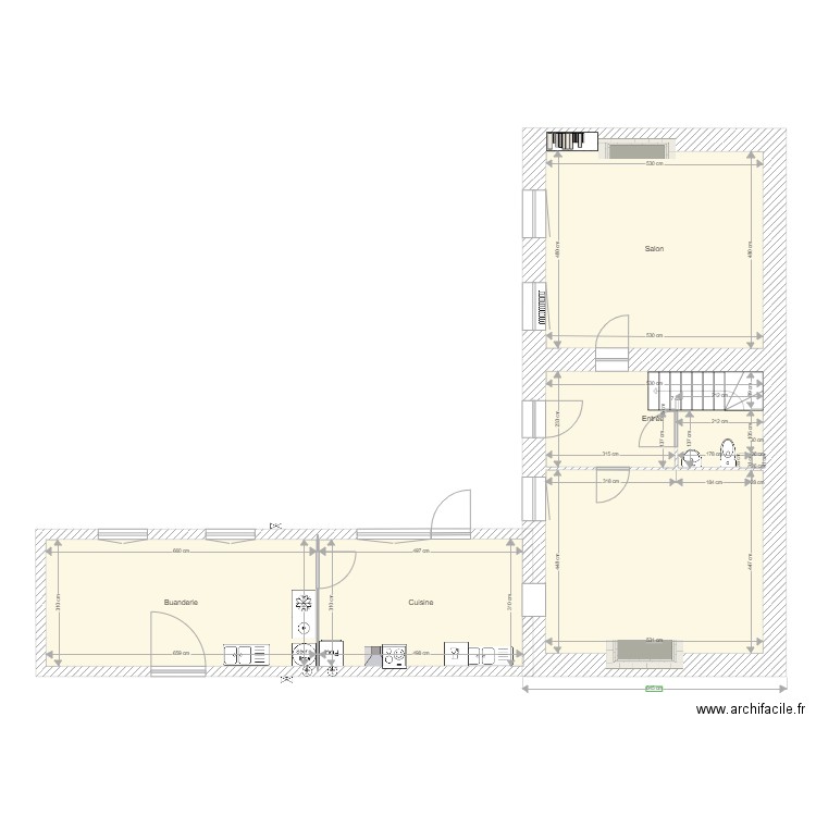 rdc plou cotes 2. Plan de 6 pièces et 97 m2