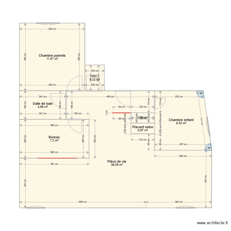 Appartement travaux complets. Plan de 0 pièce et 0 m2