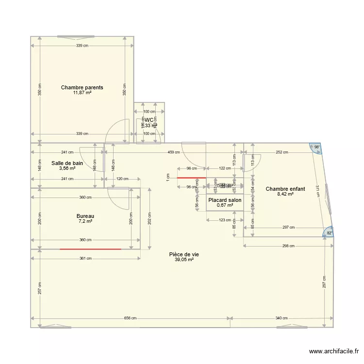 Appartement travaux complets. Plan de 