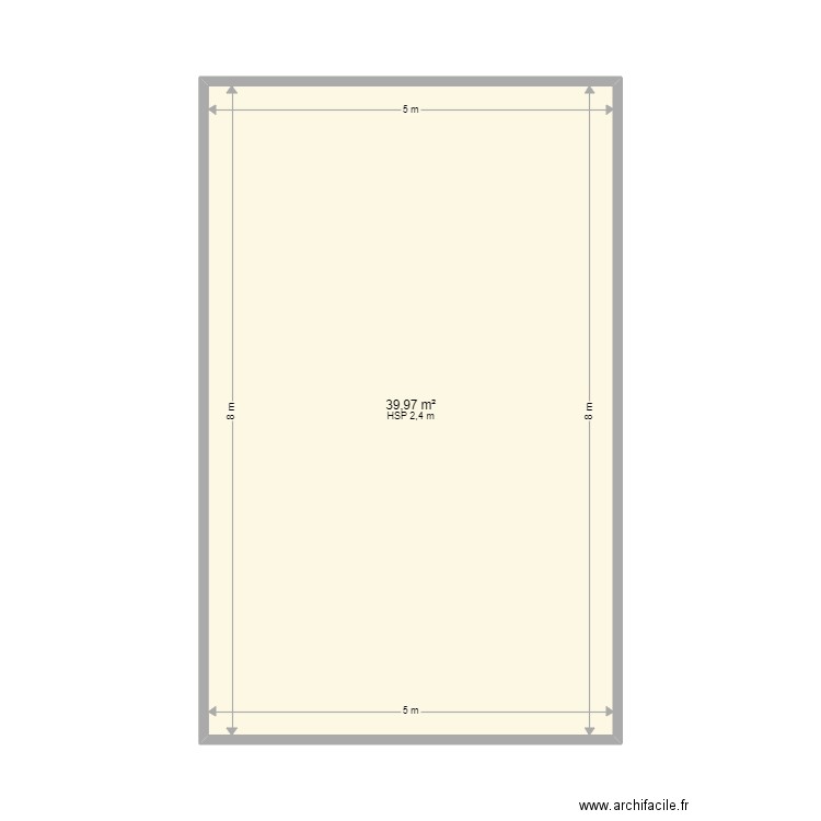 M1 116. Plan de 1 pièce et 40 m2