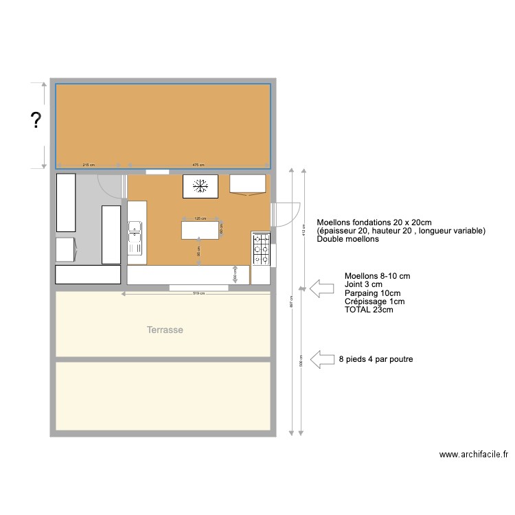 cuisine. Plan de 0 pièce et 0 m2