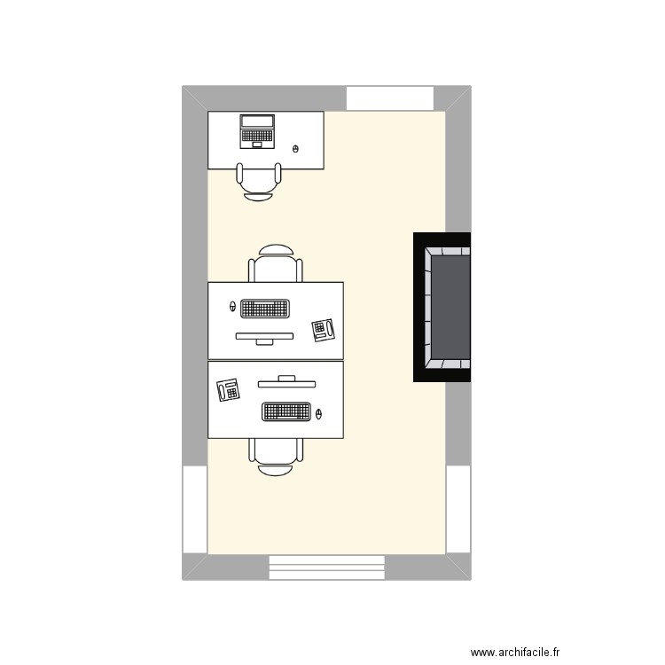 bureau stella 9. Plan de 1 pièce et 11 m2