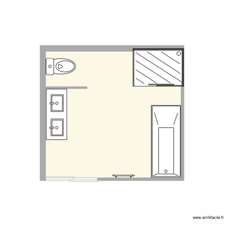 Salle de bain . Plan de 