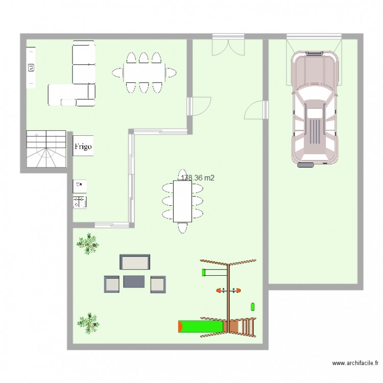 RDC maison St PAUL. Plan de 0 pièce et 0 m2