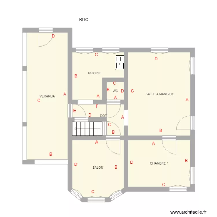 SELLIERE RDC. Plan de 